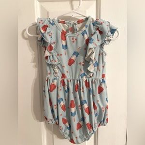 Caden Lane Patriotic Pops Bubble Romper